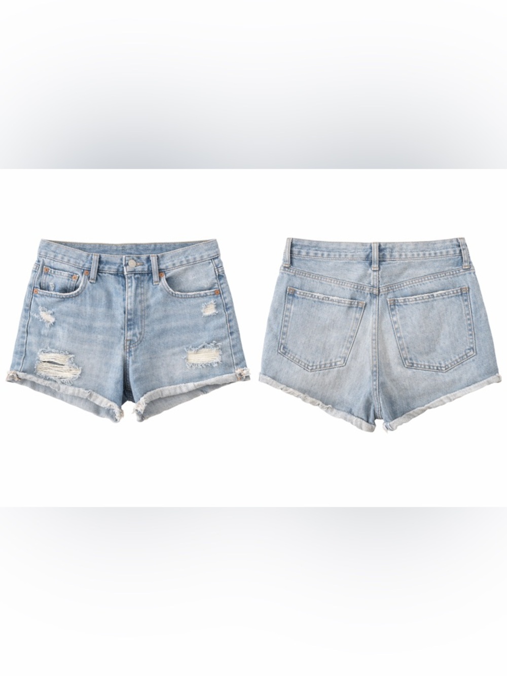 Madewell Relaxed Denim Cutoff Shorts Size 27 Distressed Raw Hem